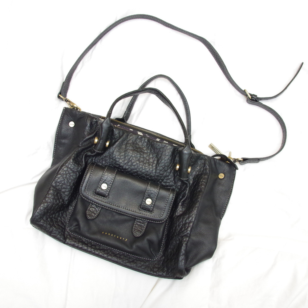 Anthropologie SANCTUARY Leather Satchel Purse Bag